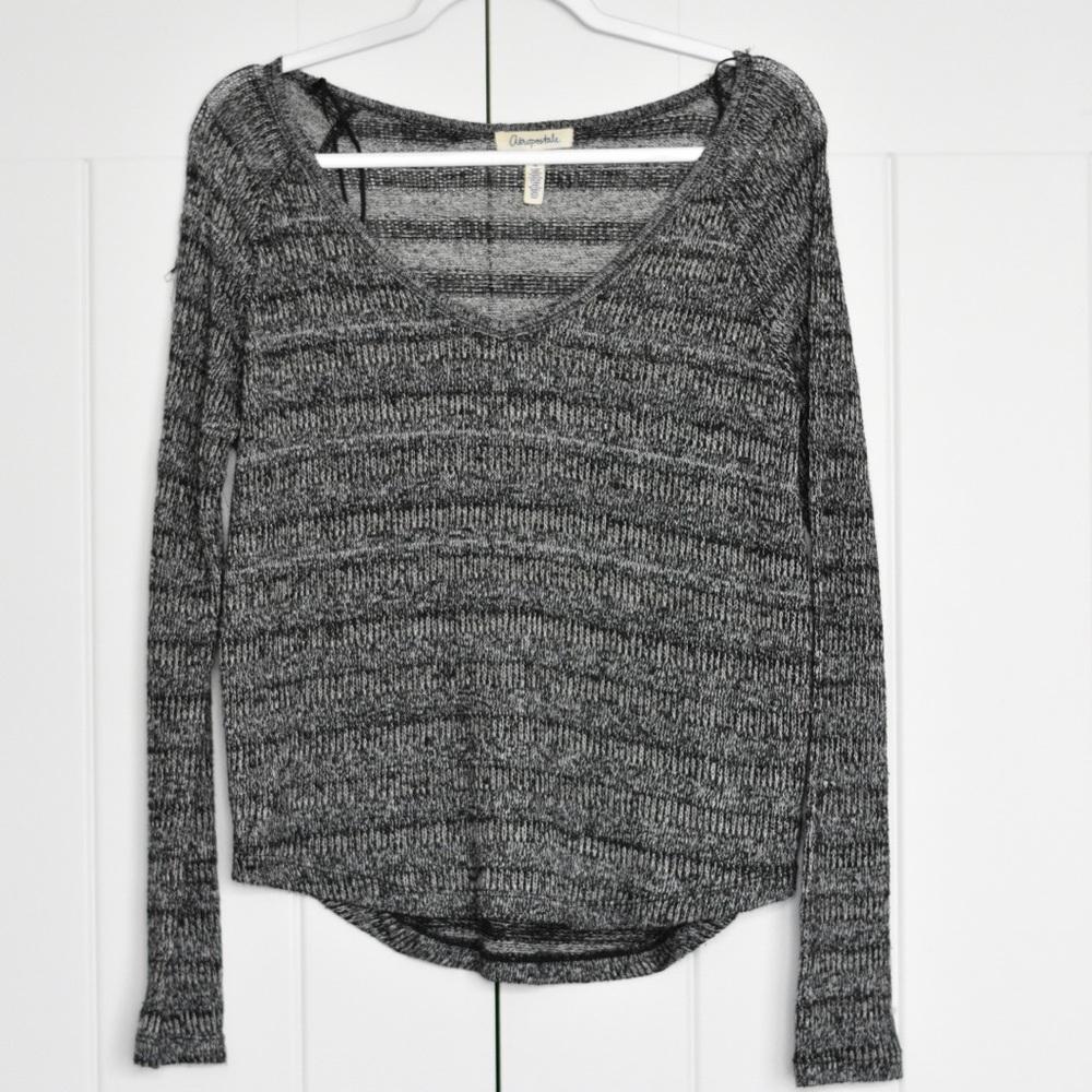 Black and grey sweater